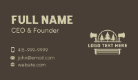 Pine Tree Woodwork Emblem Business Card