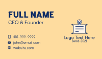 Online Learning Document Business Card Design