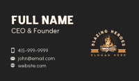 Outdoor Bonfire Camping Business Card Image Preview