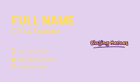 Cute Handwritten Wordmark  Business Card Image Preview