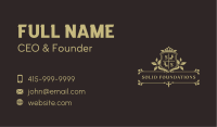 Royal Crown Horse Shield Business Card