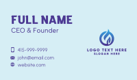 Blue Leaf Emblem  Business Card