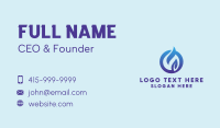 Blue Leaf Emblem  Business Card Design