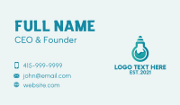 Blue Flask Light Bulb  Business Card