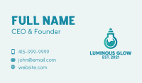 Blue Flask Light Bulb  Business Card Image Preview