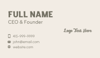 Cursive 3d Wordmark Business Card Design