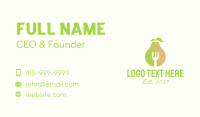 Healthy Pear Restaurant  Business Card