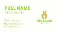 Healthy Pear Restaurant  Business Card