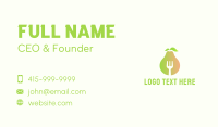 Healthy Pear Restaurant  Business Card