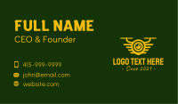 Yellow Drone Lens Business Card Design