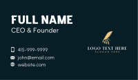 Writing Quill Author Business Card