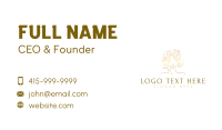 Golden Feminine Woman  Business Card