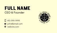 Gear Piston Wrench Business Card Design