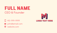 Generic Startup Brand Letter M Business Card