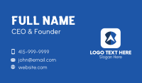 Blue Navigation Application Business Card