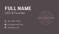 Playful Cafe Wordmark Business Card