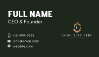 Royal Leaf Shield Business Card Design