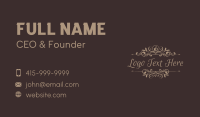 Coffee Calligraphy Banner Business Card