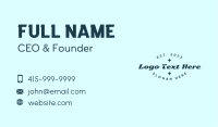 Funky Script Wordmark Business Card