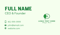 Green Environment Chat Letter Business Card Design
