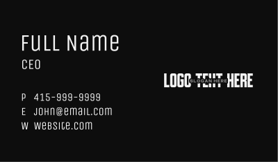 Poster Title Wordmark Business Card