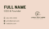 Beauty Cursive Lettermark Business Card