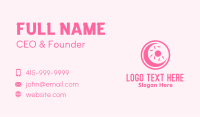Pink Donut Moon Business Card