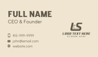 Shoe Letter L & S Business Card