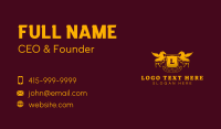 Golden Horse Lettermark  Business Card Design