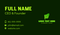 Green Leaf Letter P Business Card Design
