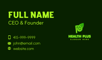 Green Leaf Letter P Business Card