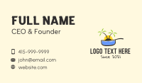 Frying Pan Tropical Sunset Business Card Design