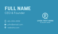 Blue Corporate Ampersand Logo Business Card