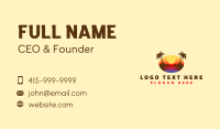 Tropical Beach Sunset Business Card