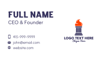 Orange Flame Pillar  Business Card