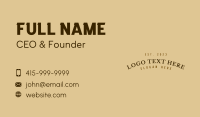 Vintage Business Wordmark Business Card