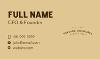 Vintage Business Wordmark Business Card Image Preview