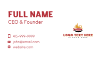 Flame Grill Fish Seafood Business Card Design