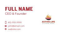 Flame Grill Fish Seafood Business Card