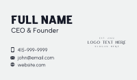 Salon Boutique Wordmark Business Card