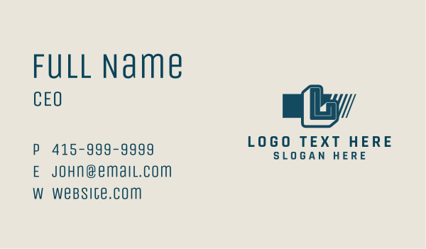 Unique Business Lettermark Business Card Design