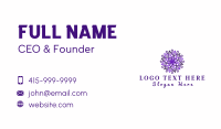 Purple Decorative Mandala  Business Card