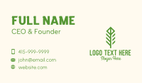 Green Flower Stalk Business Card Design