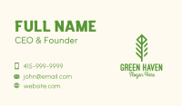 Green Flower Stalk Business Card Image Preview