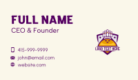 Bowling Alley Sports Shield Business Card