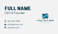 Abstract Water Wave Business Card Design