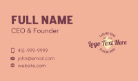 Retro Brand Wordmark Business Card Design