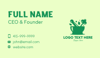 Green Mortar & Pestle Business Card