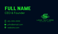 Cyber Tech Ripple Letter S Business Card