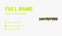 Street Graffiti Wordmark Business Card